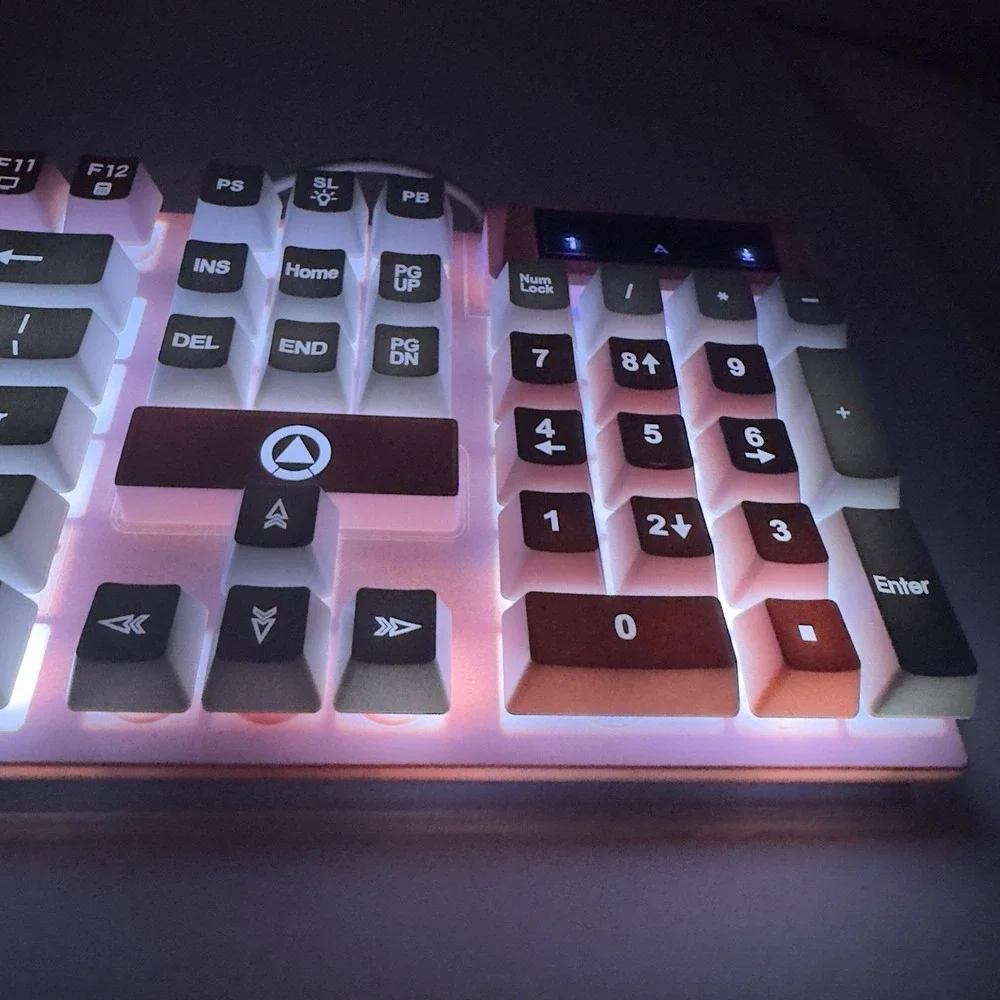YINDIAO K500 Wired USB E-Sport 7 Colour Backlight Gaming Keyboard